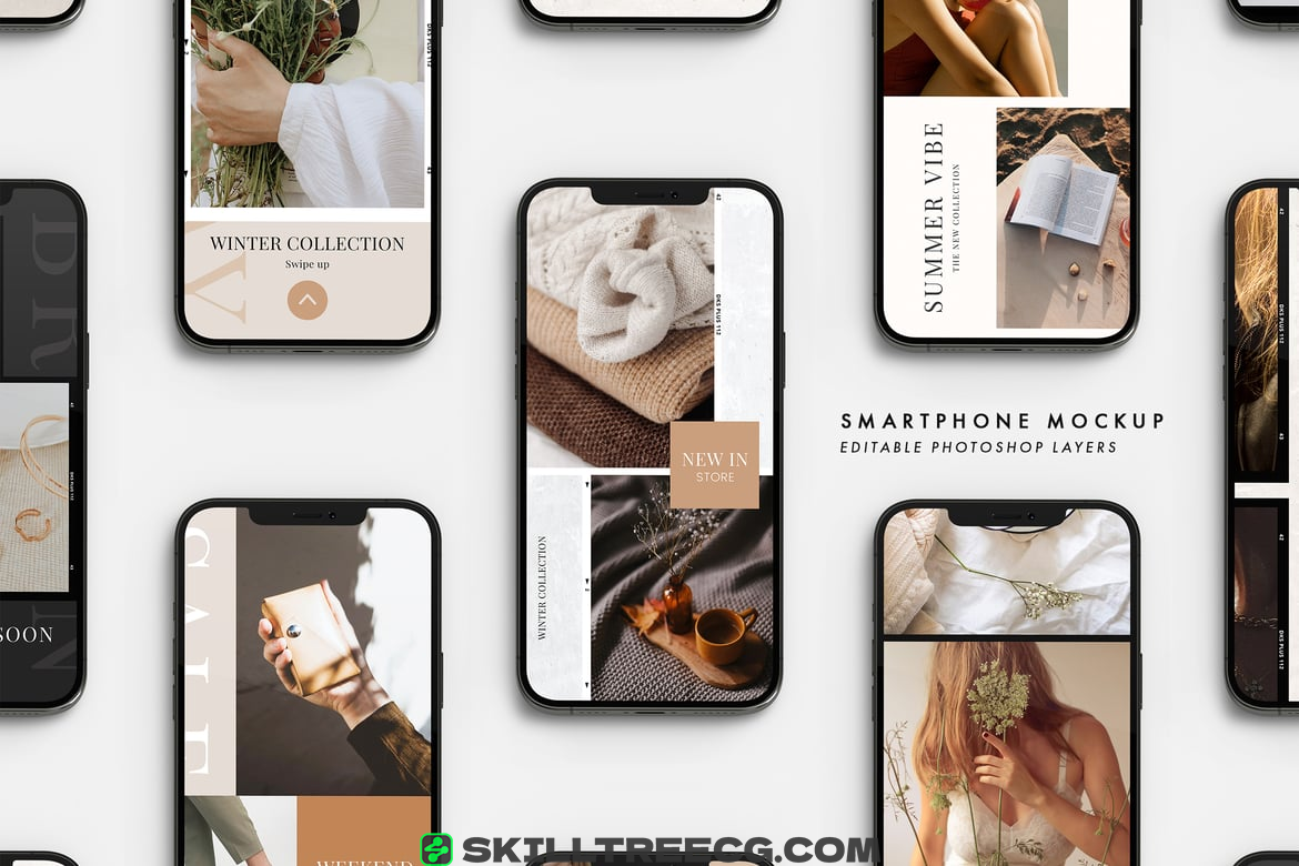 Smartphone device mockup and scene generator（282719）-技能树